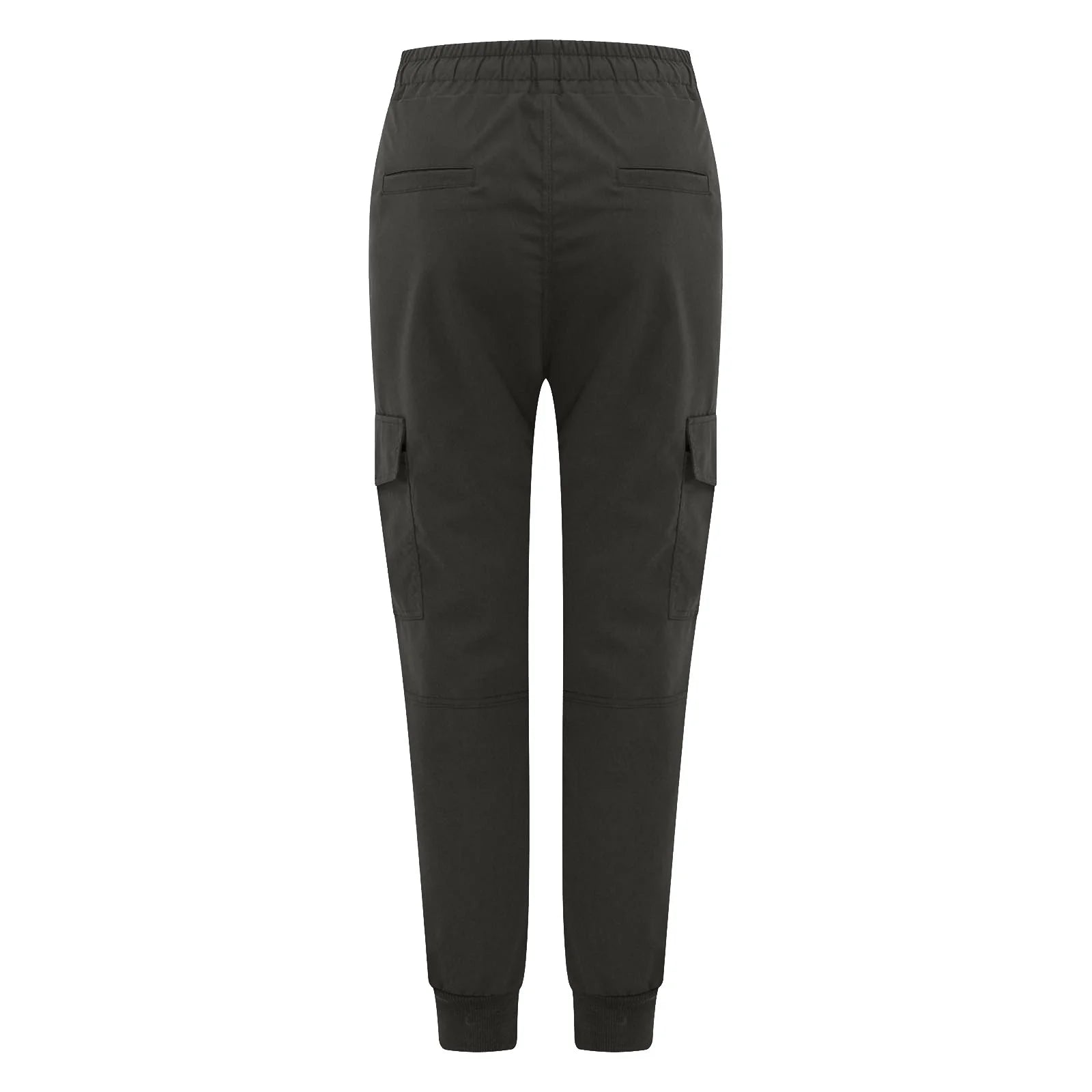 Long Pants for Women Trendy Women plus Size Drawstring Casual Solid Elastic Waist Pocket Loose Pants Gray L JE